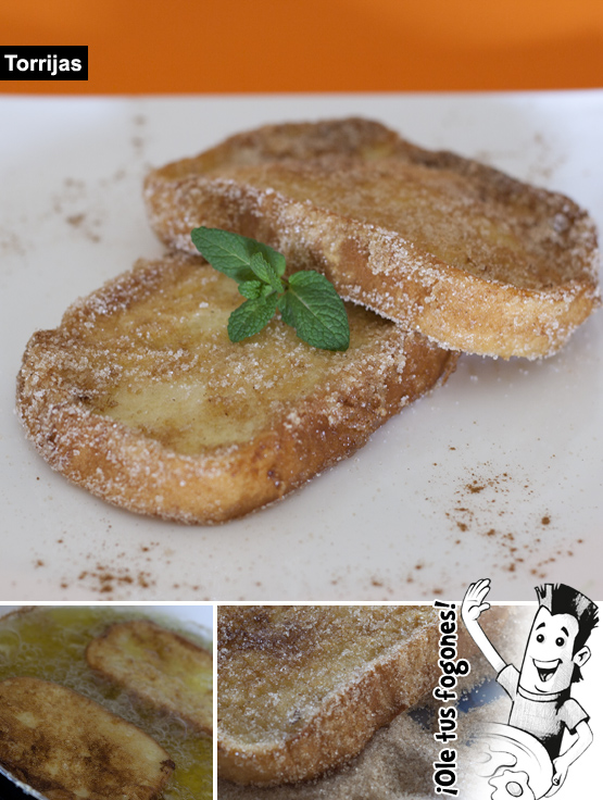 Torrijas de pan para Semana Santa