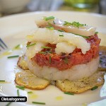 Timbal de bacalao con tomate