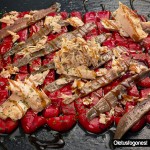 Ensalada de piquillos, ventresca y anchoas